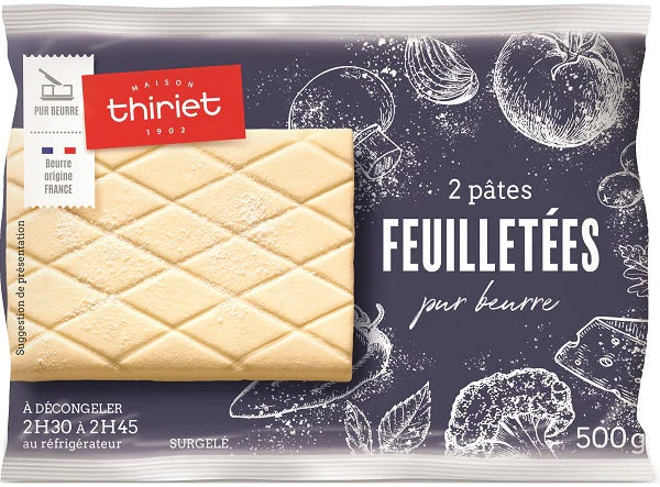 2 PATE FEUILL BLOC BEURRE 500G (#112078)