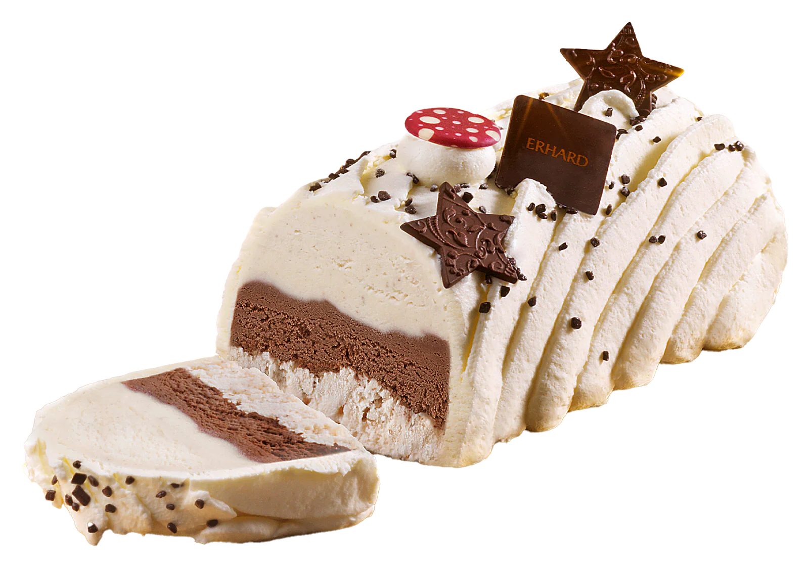 DESSERTS-LOG CAKE VANILLA CHOC MERINGUE 420G ERHARD (#112086)