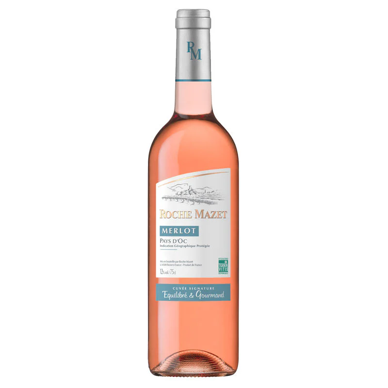 Rose Wine-Merlot IGP Pays dOc Rose Wine 2020-2023750ML (#112257)
