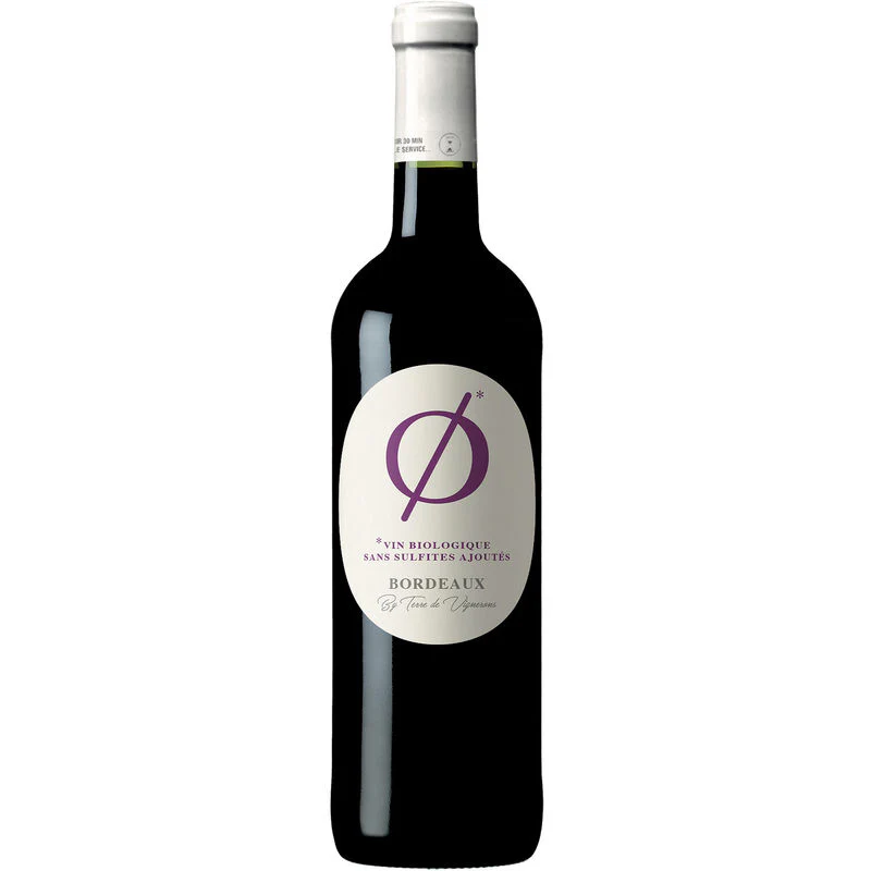 Red Wine-Bordeaux rouge sans sulfites BIO 2020750ML (#112283)
