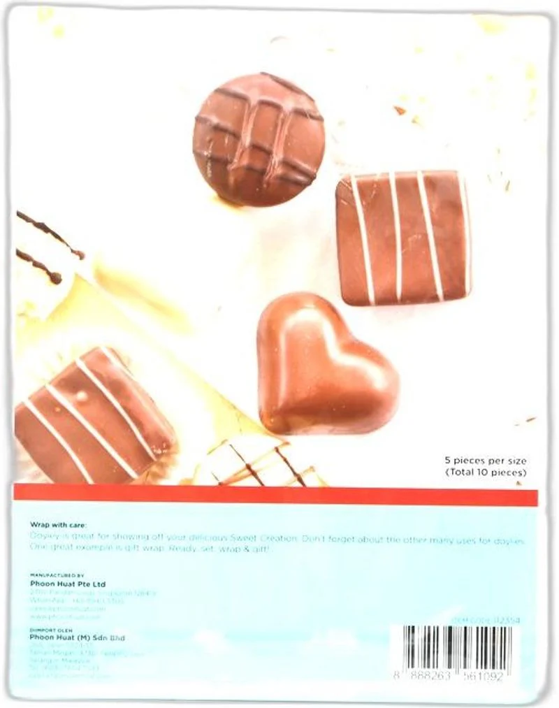 DOYLEY PAPER SET (7.5"X10.5" OVAL WHT X 5PC, 8" ROUND GOLD X 5PC)10PC/SET (#112354) - Image 2