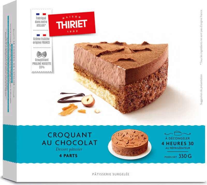 CHOCOLATE CRUNCH CAKE DESSERT 330G 4 PORTIONS (#112998)