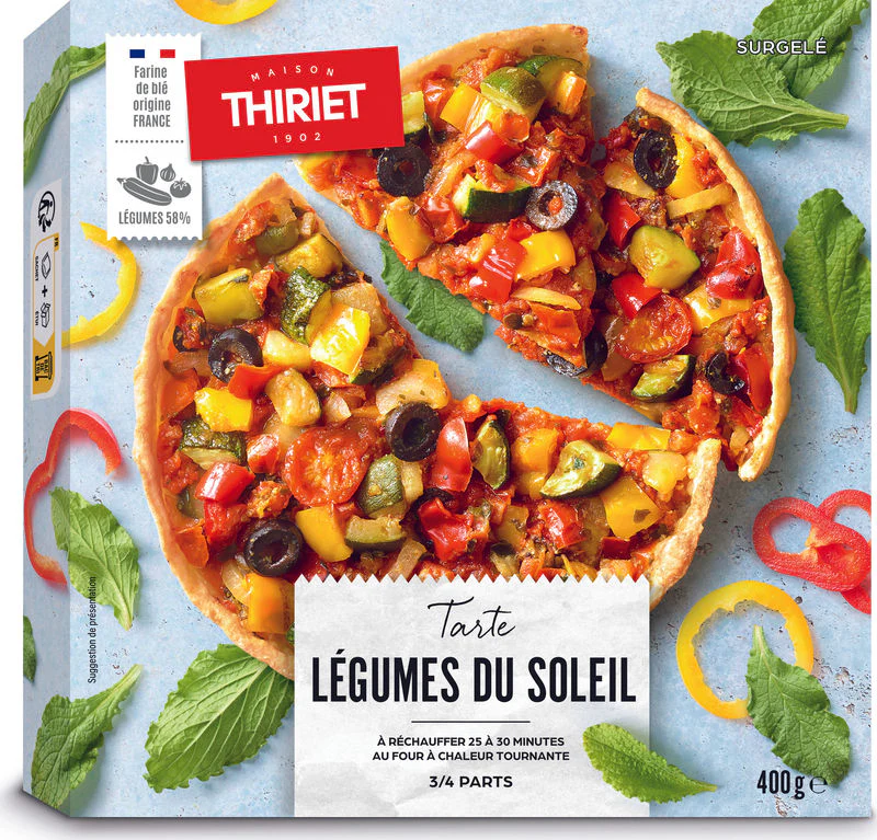 SAVOURY TART MEDITERRANEAN VEGETABLES 400G 3-4 PORTIONS (#113025)