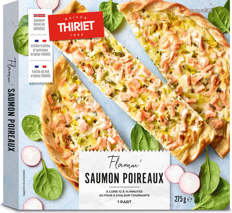 ALSATIAN-STYLE FLAMMEKUECHE WITH SALMON-LEEK 275G 1 PORTION (#113030)