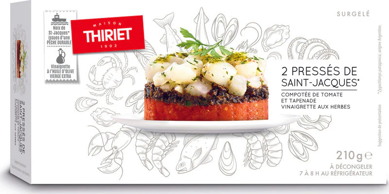 TERRINE STARTERS WITH SCALLOPS TOMATO COMPOTE 210G 2 PIECES (#113031)