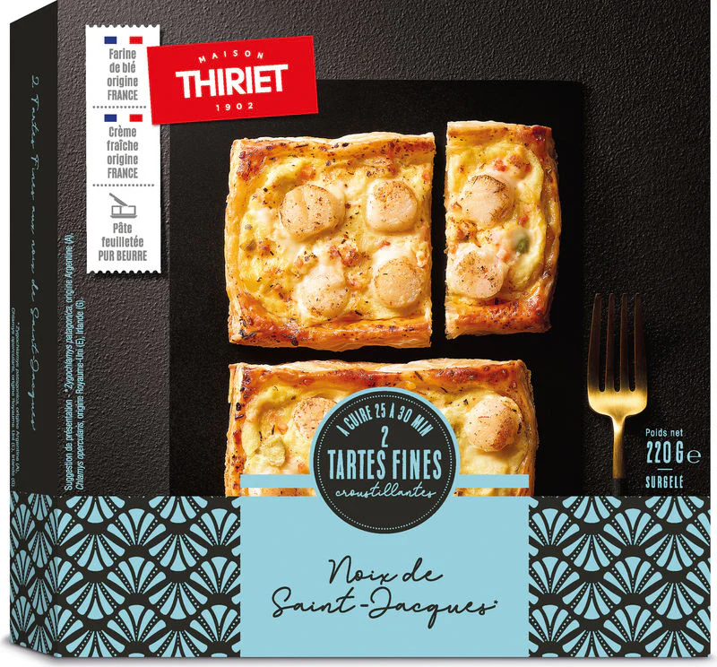 SAVOURY TART WITH SCALLOPS 220G 2 PIECES (#113035)
