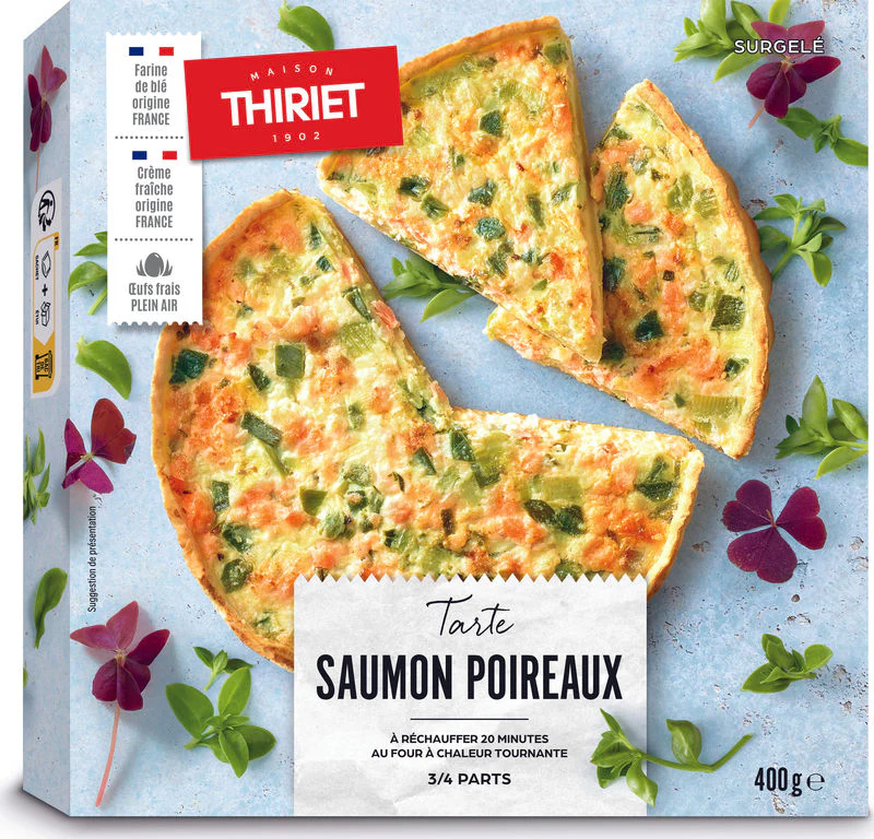 SAVOURY TART WITH SALMON-LEEK 400G 3-4 PORTIONS (#113039)