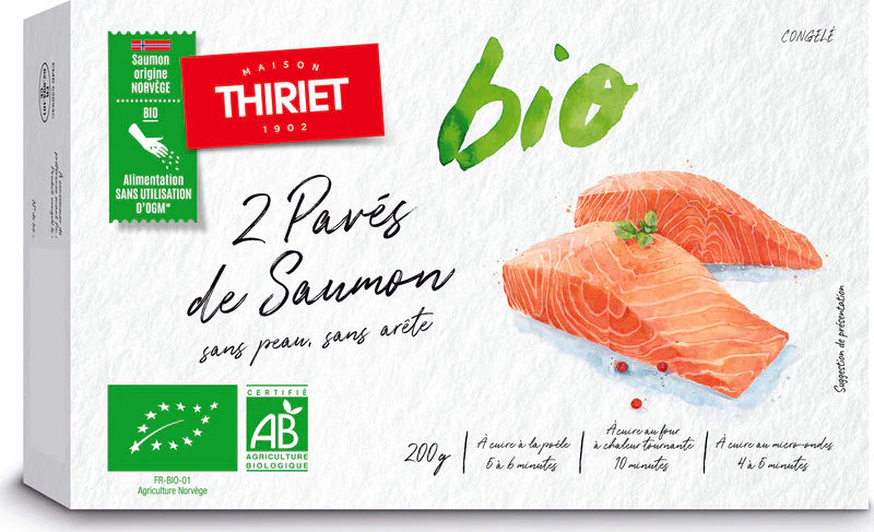 ORGANIC SALMON FILLET STEAKS 200G 2 PIECES (#113043)