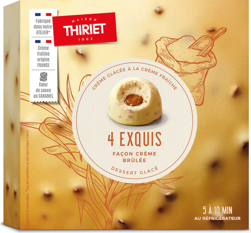 EXQUIS DESSERT CREME BRULEE 340G 4 PIECES (#113047)