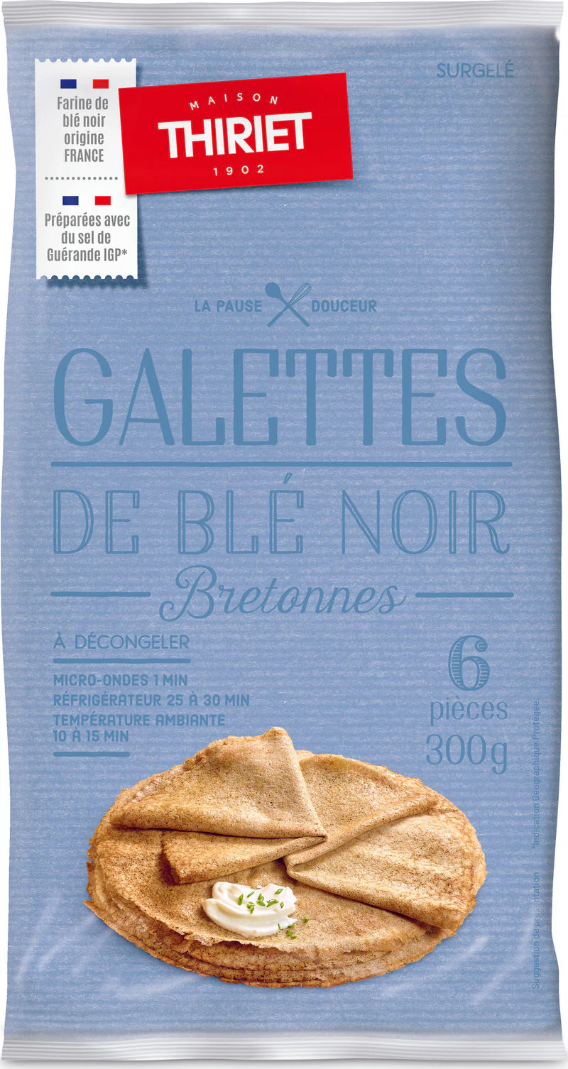 BRETON STYLE BUCKWHEAT GALETTES 300G 6 PIECES (#113071)