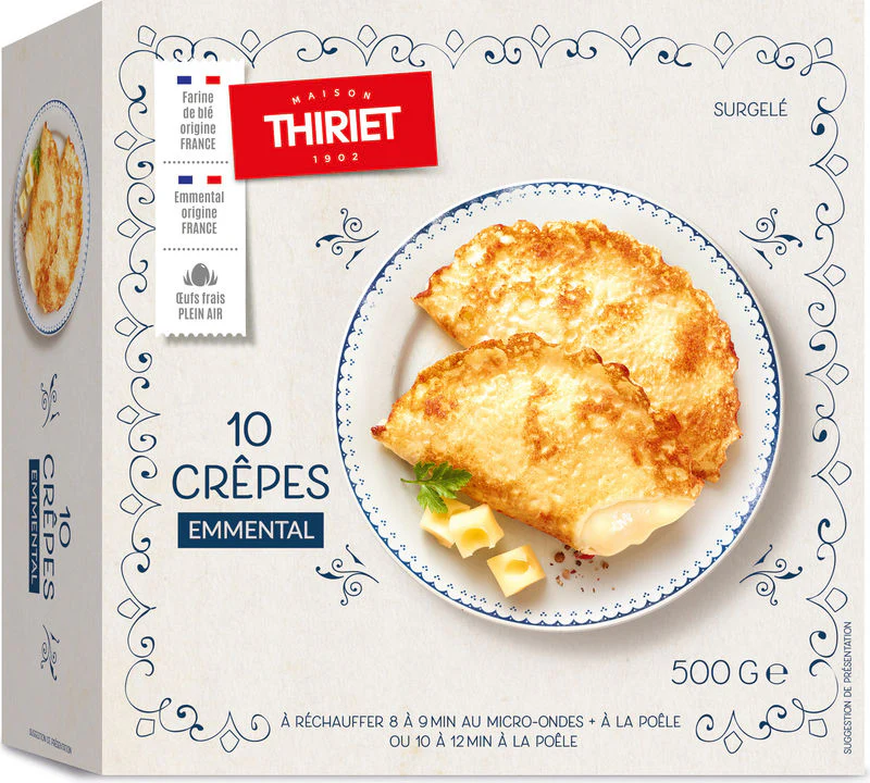 STUFFED CREPES WITH EMMENTAL 500G 10 PIECES (#113075)