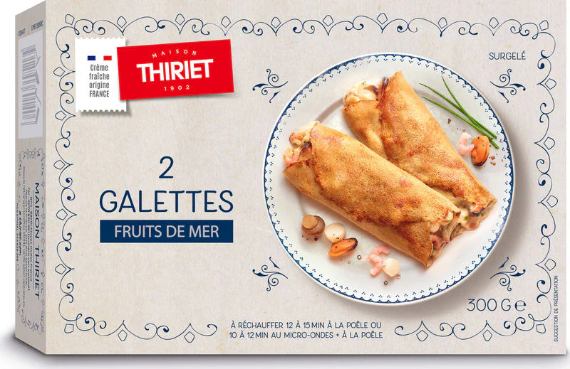 STUFFED BUCKWHEAT GALETTES WITH SEAFOOD 300G 2 PIECES (#113076)