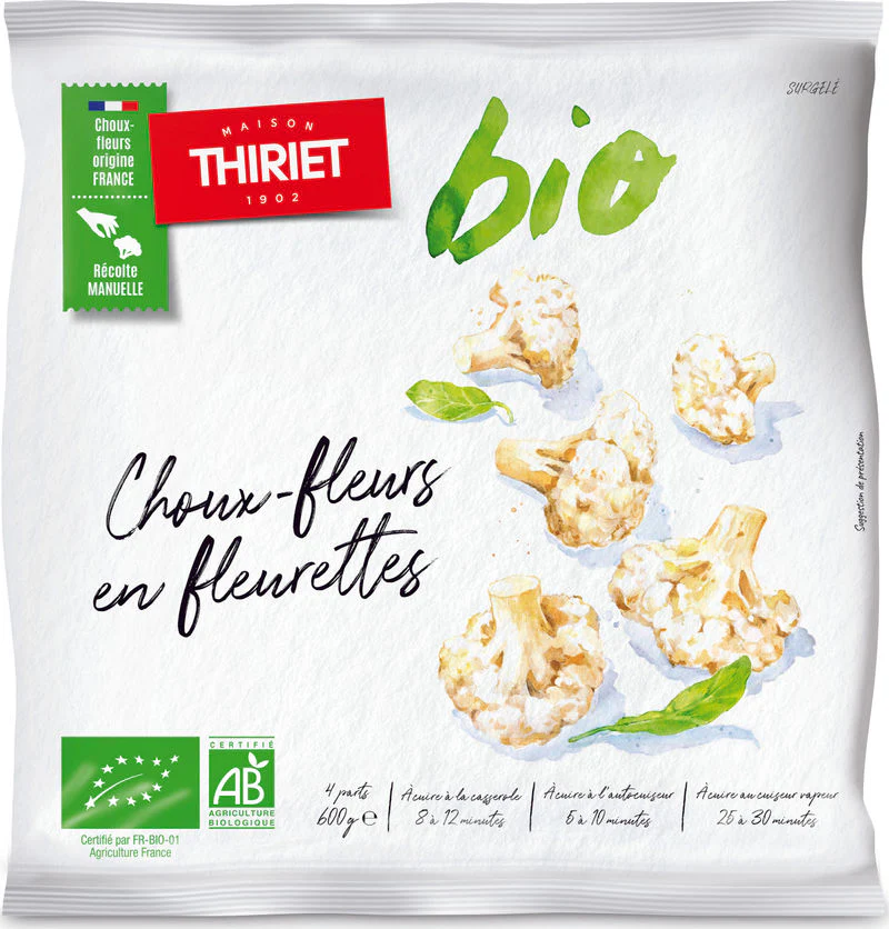ORGANIC CAULIFLOWER FLORETS 600G 4 PORTIONS (#113092)