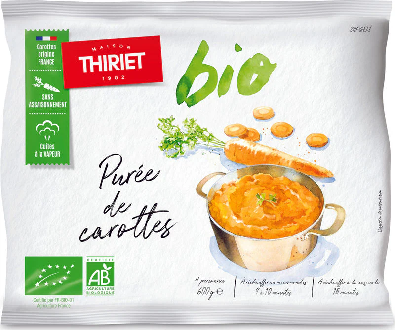 ORGANIC CARROT PUREE 600G 4 PORTIONS (#113097)