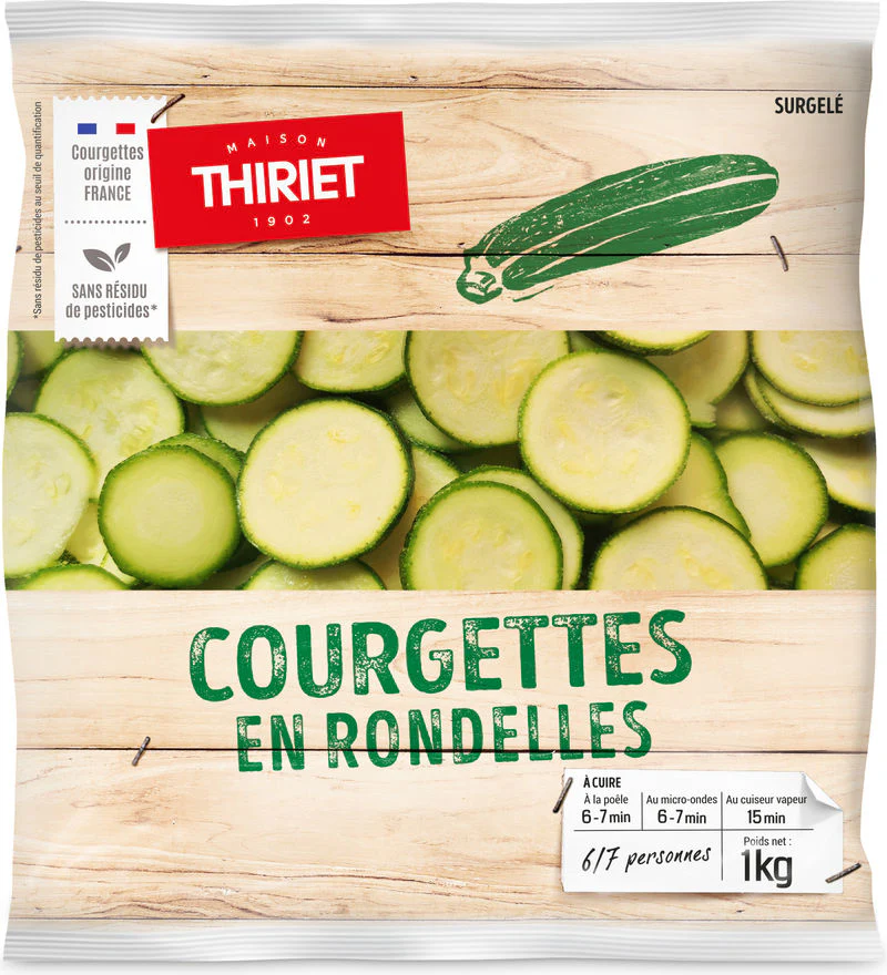 SLICED ZUCCHINIS 1KG 6-7 PORTIONS (#113120)
