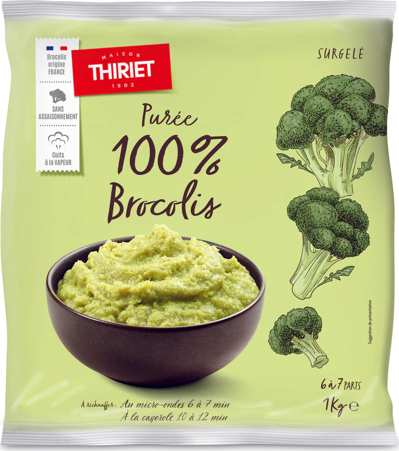 BROCCOLIS PUREE 1KG 6-7 PORTIONS (#113136)