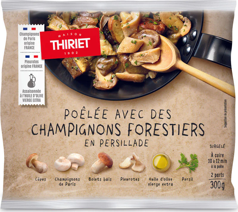 PAN-FRIED FOREST MUSHROOMS IN PERSILLADE 300G 2 PORTIONS (#113151)
