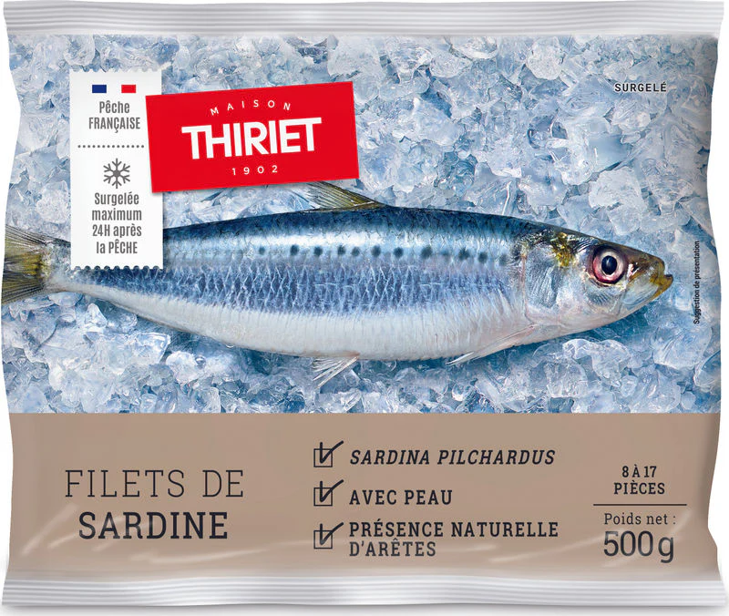 SARDINE FILLETS WITH SKIN 500G 8-17 PIECES (#113194)