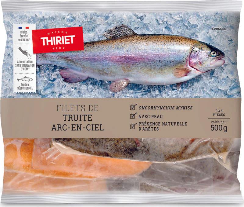 RAINBOW TROUT FILLETS ECO FISHING 500G 3-5 PIECES (#113196)