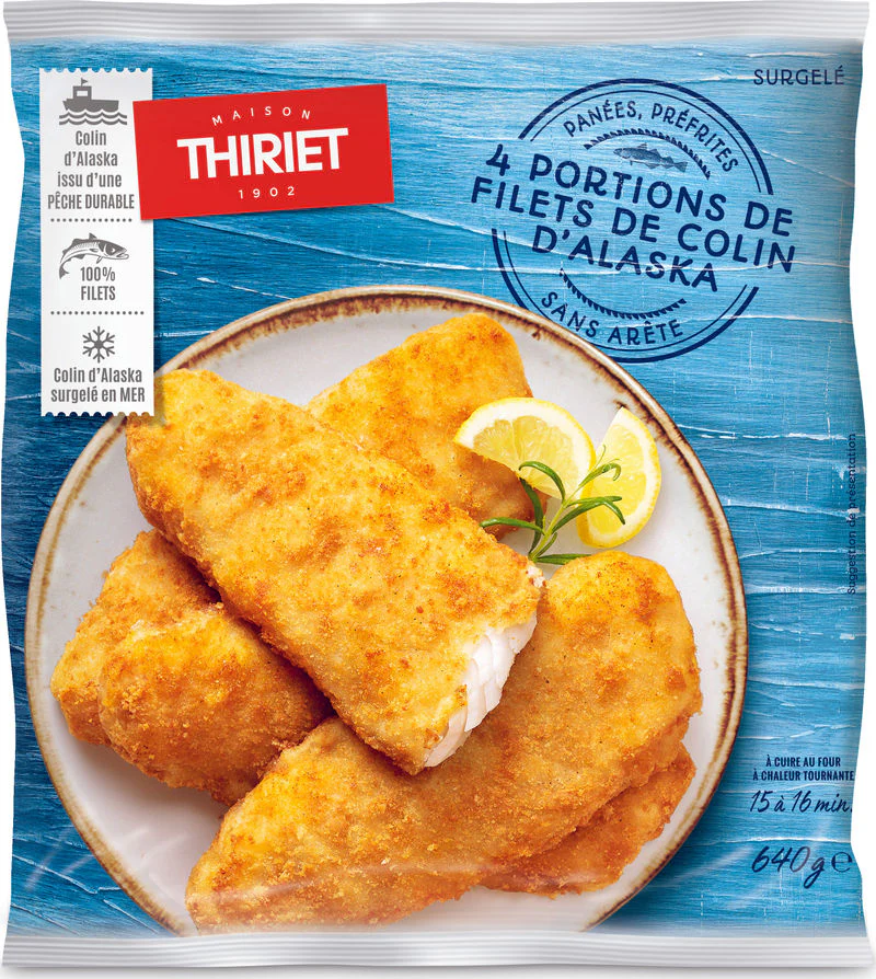 BREADED ALASK COLEY FILLETS ECO FISHING 640G 4 PIECES (#113209)