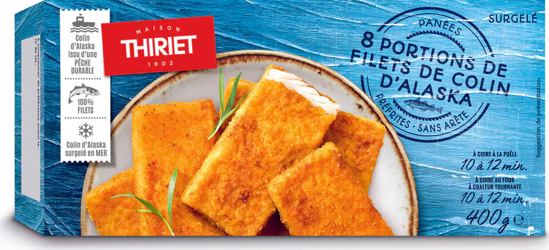 BREADED ALASK COLEY FILLETS ECO FISHING 400G 8 PIECES (#113210)