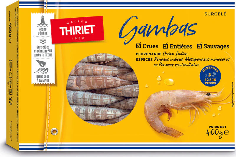 RAW WHOLE WILD PRAWNS ECO FISHING 400G 12-16 PIECES (#113218)