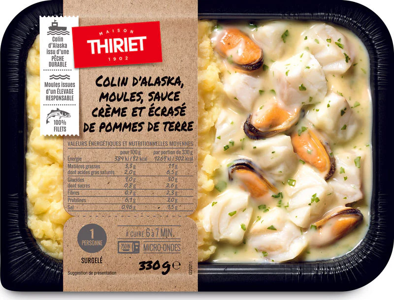 RTE ALASK COLEY MUSSEL SAUCE MASHED PTT ECO 330G 1 PORTION (#113244)