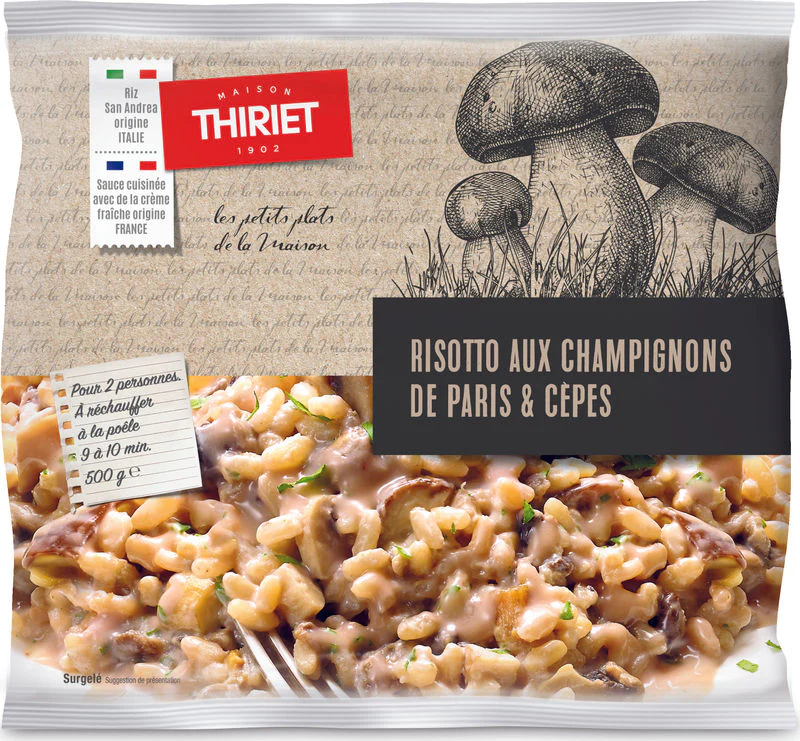 RISOTTO WITH BUTTON MUSHROOM PORCINI 500G THIRIET 2 PORTIONS (#113245)