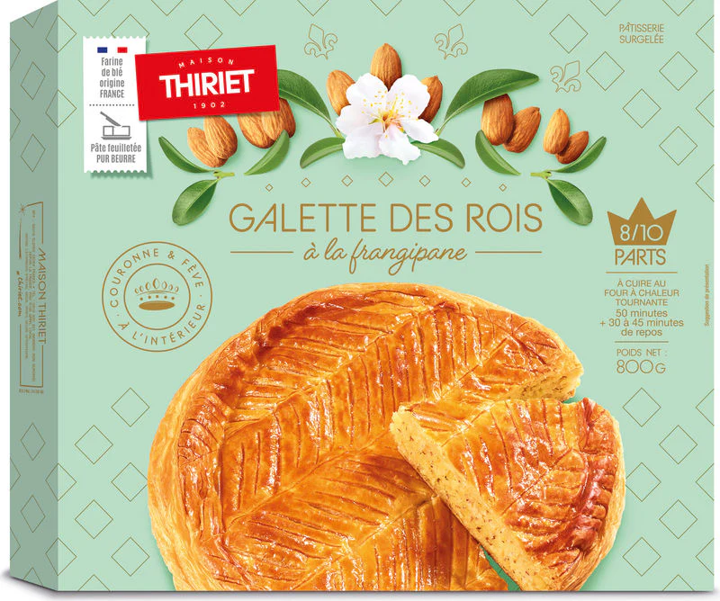 TRADITIONNAL KING CAKE WITH FRANGIPANI 800G 8-10 PORTIONS (#113299)