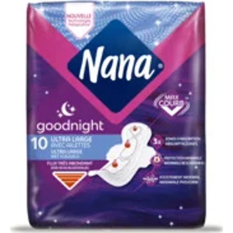 MAXI NIGHT SANITARY PADS WING 12PCS NANA (#119348)