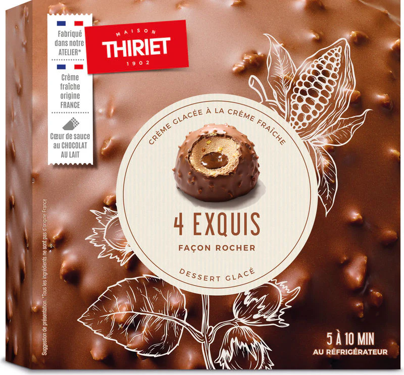 EXQUIS ROCHER STYLE CHOCOLATE DESSERT 340G 4PC (#120614)