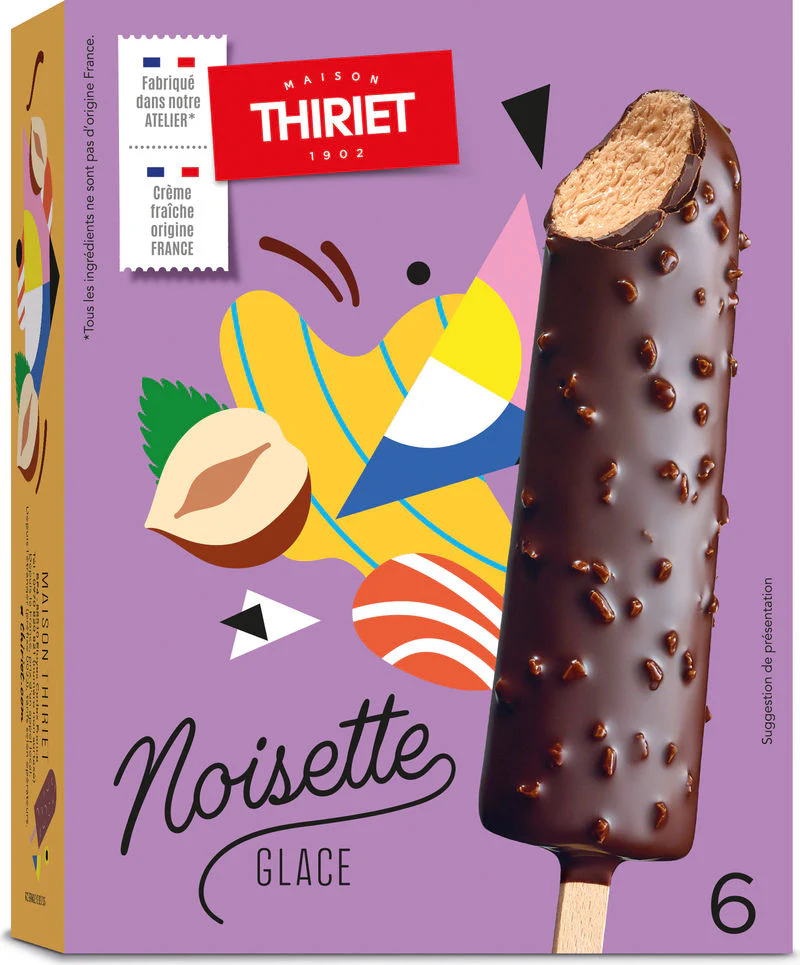 ICE CREAM STICKS HAZELNUT 240G 6PC (#120619)