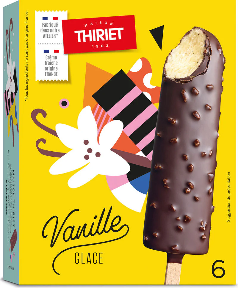 ICE CREAM STICKS VANILLA 240G 6PC (#120621)