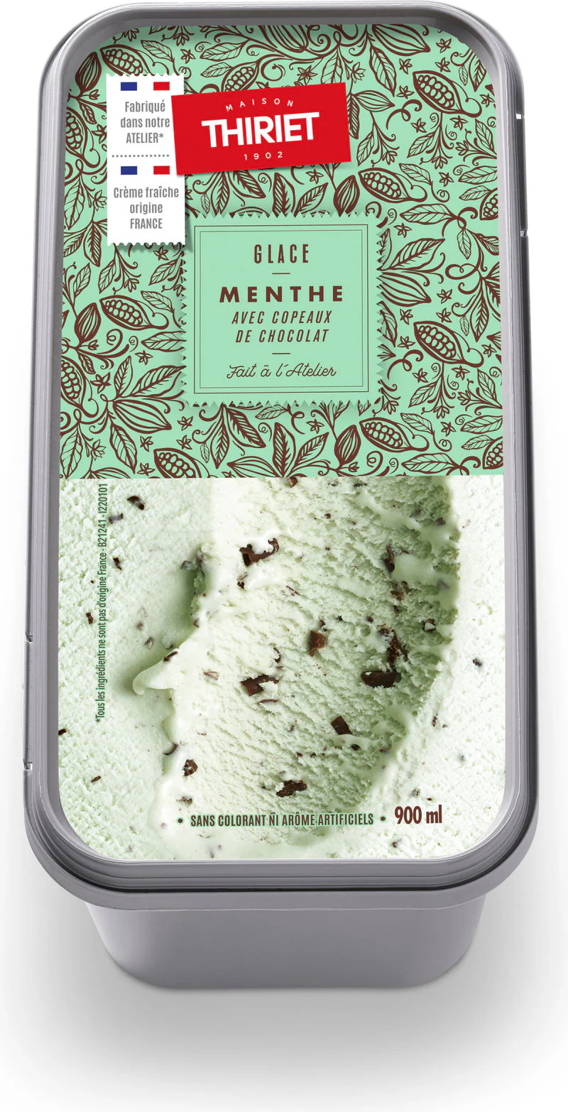 ICE CREAM TUB MINT WITH CHOCOLATE CHIPS 900ML (#120647)