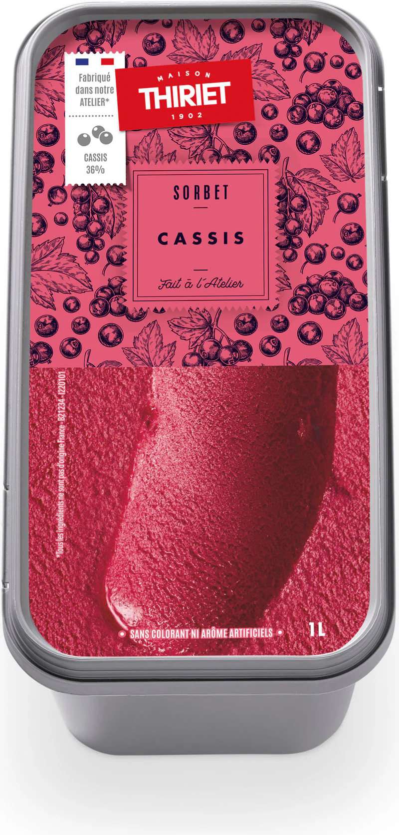 ICE CREAM TUB BLACKCURRANT SORBET 1L (#120656)
