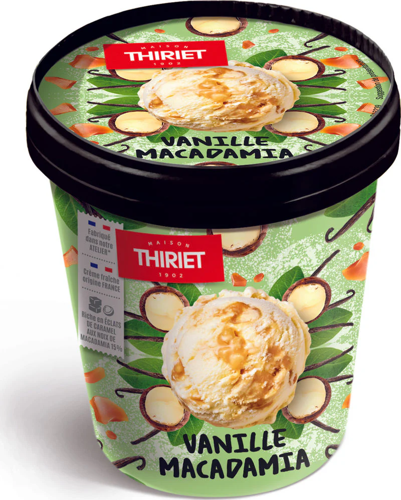 ICE CREAM PINTE VANILLA-MACADAMIA 375G 500ML (#120660)