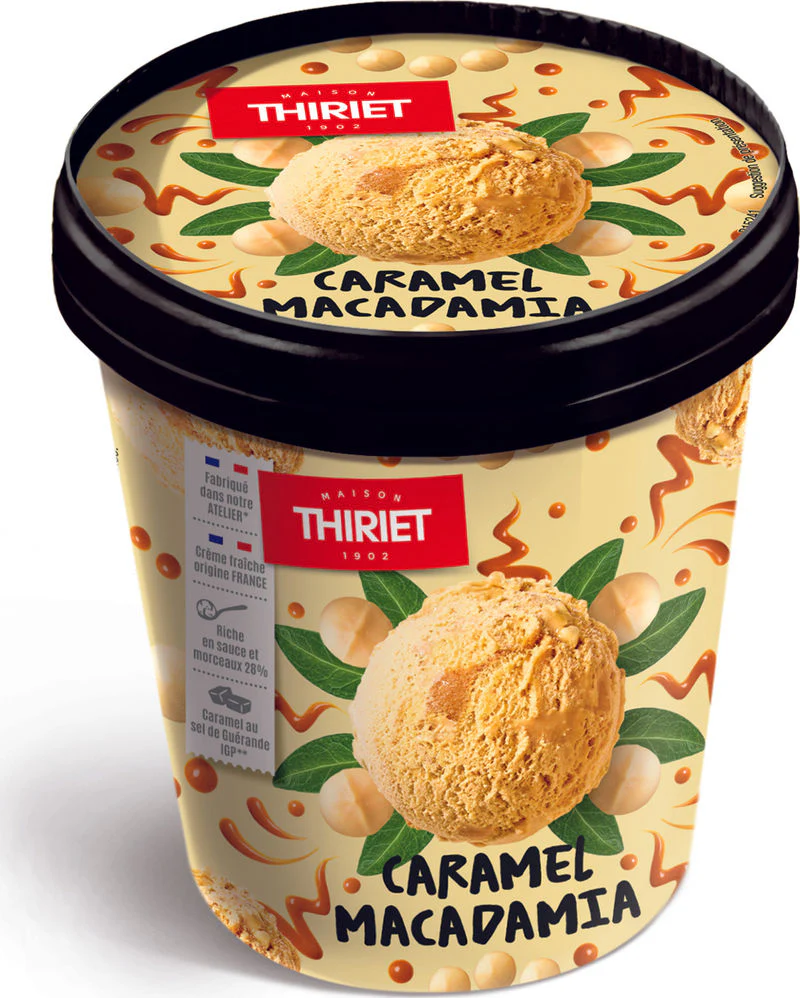 ICE CREAM PINTE CARAMEL-MACADAMIA 500ML (#120663)