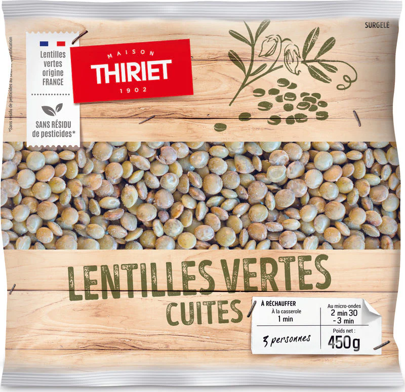 COOKED GREEN LENTILS ECO 450G (#126556)