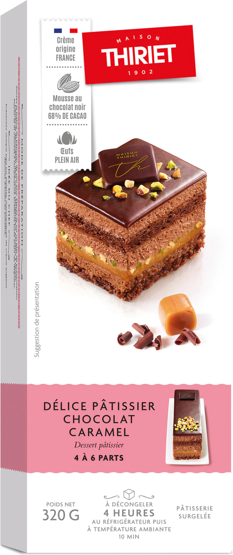 CHOCOLATE CARAMEL CAKE 328G 4-6 PORTIONS (#126567)