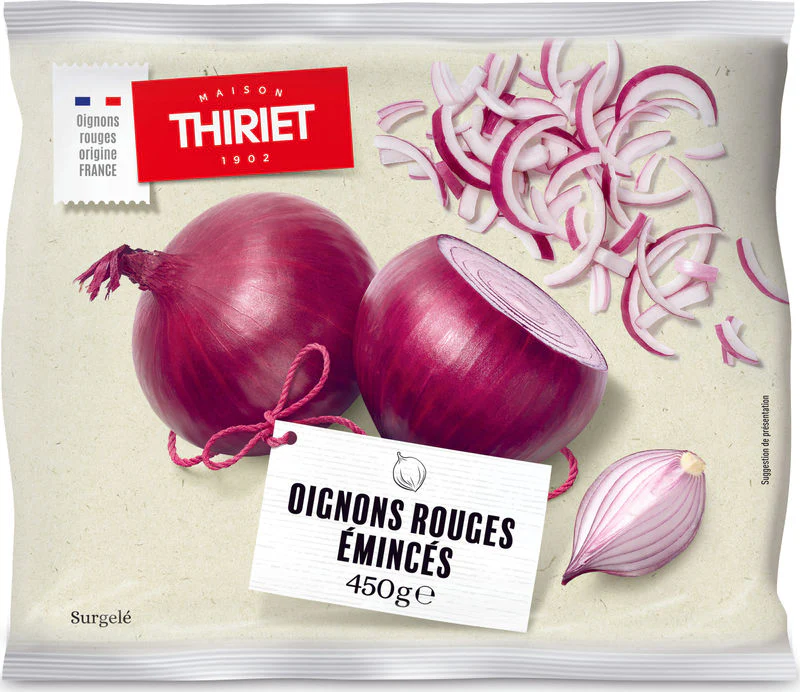 SLICED RED ONIONS 450G (#126586)