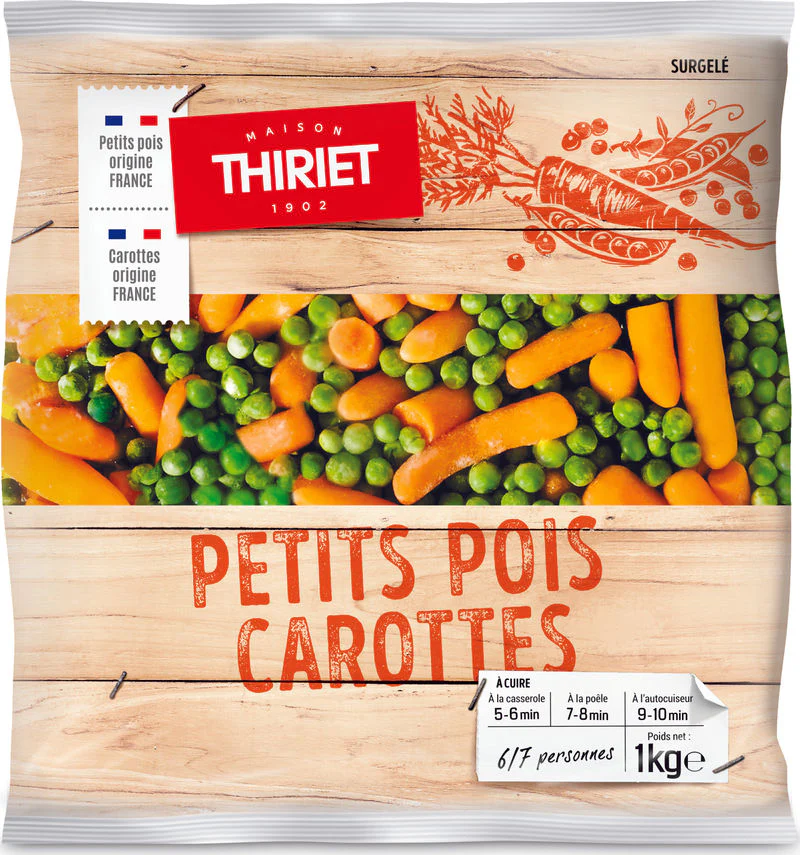 CARROT AND GREEN PEAS 1KG 6-7 PORTIONS (#126612)