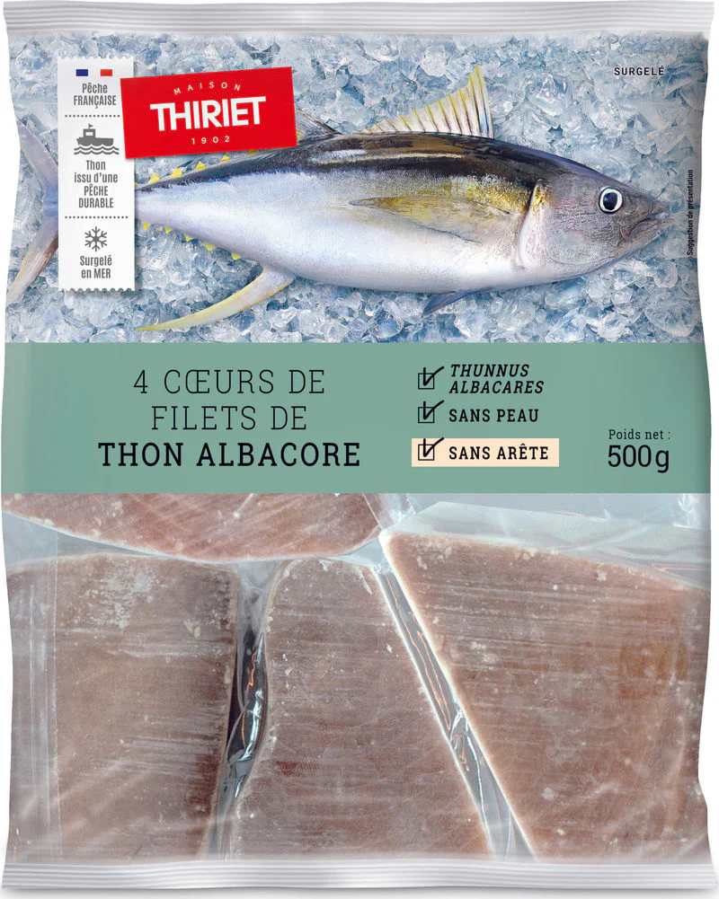YELLOWFIN TUNA HEART FILLETS ECO FISHING 500G (#126626)