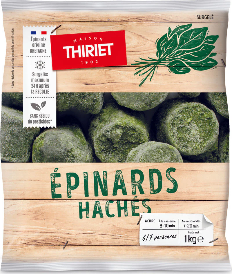 CHOPPED SPINACH 1KG (#126631)
