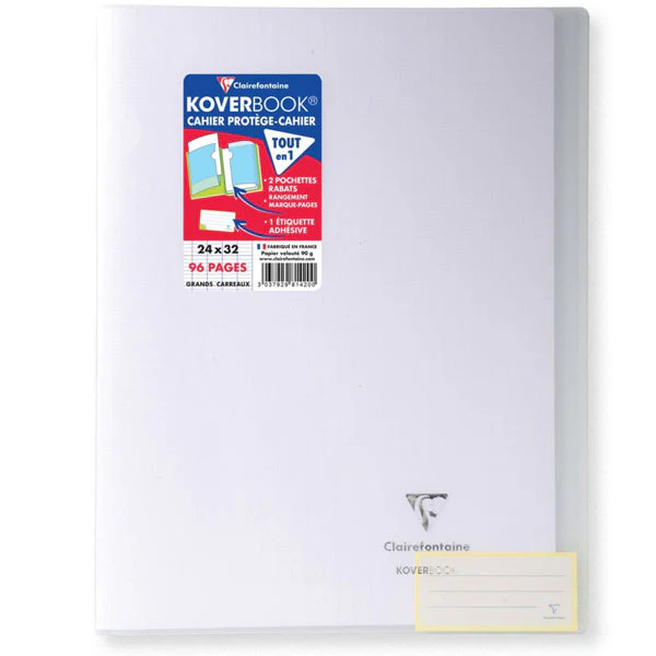 NOTEBOOK COVER WHITE SMALL SQUARES (#127992)