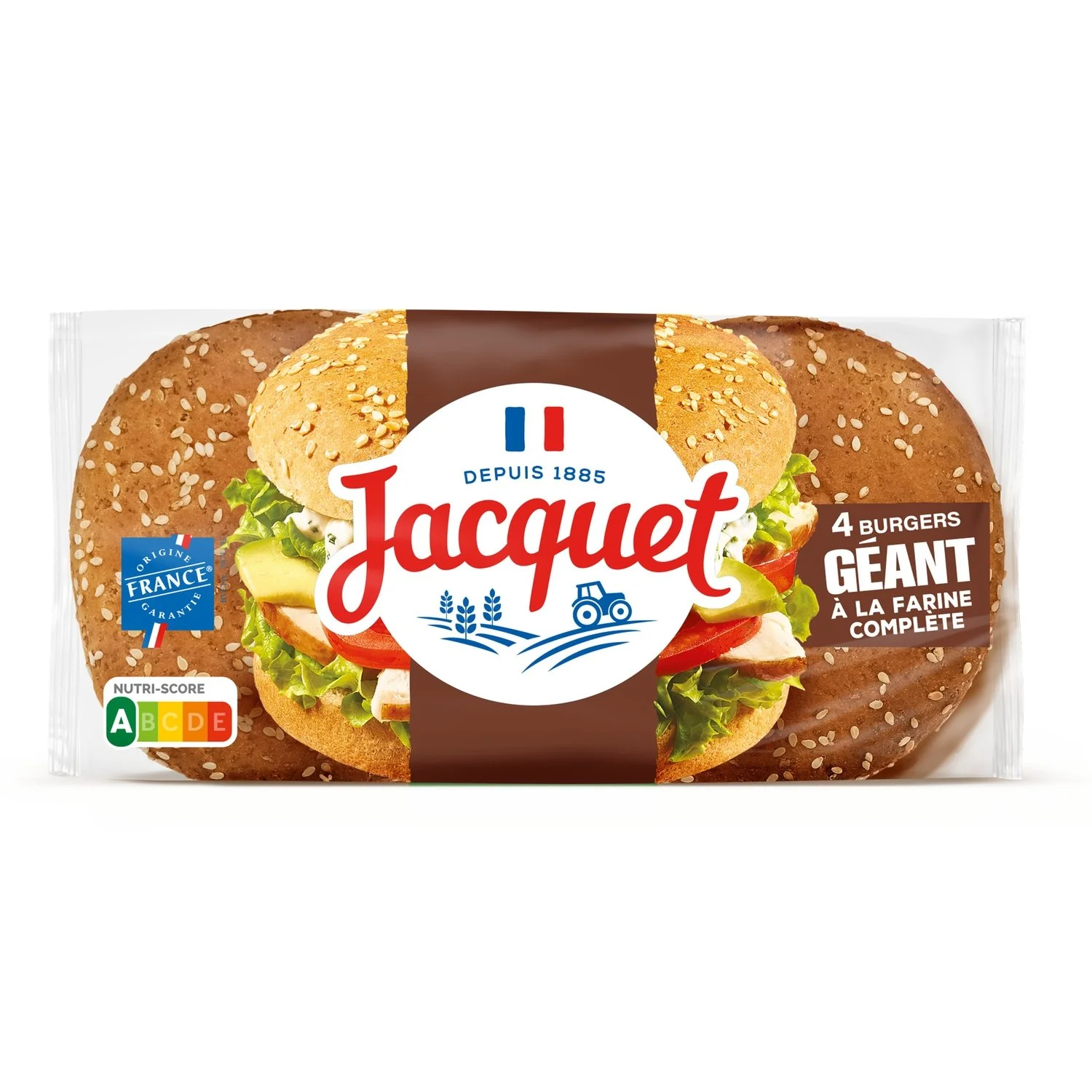 BREAD BURGER BUNS WHOLEMEAL JUMBO X4 330G (#128186)