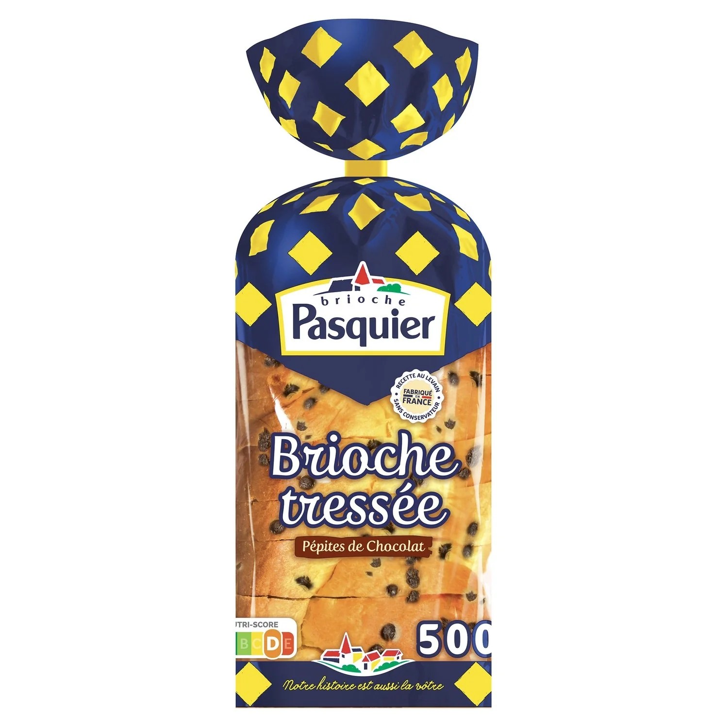BRIOCHE BRAIDED CHOCO CHIPS 500G (#128200)