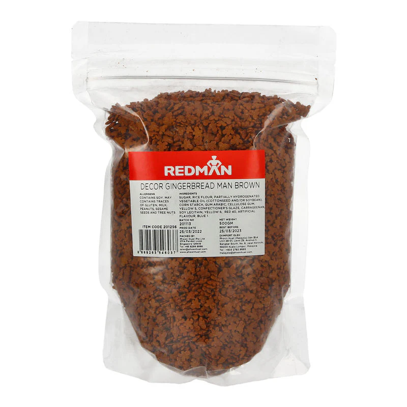 DECOR GINGERBREAD MAN BROWN 500G (#201256)