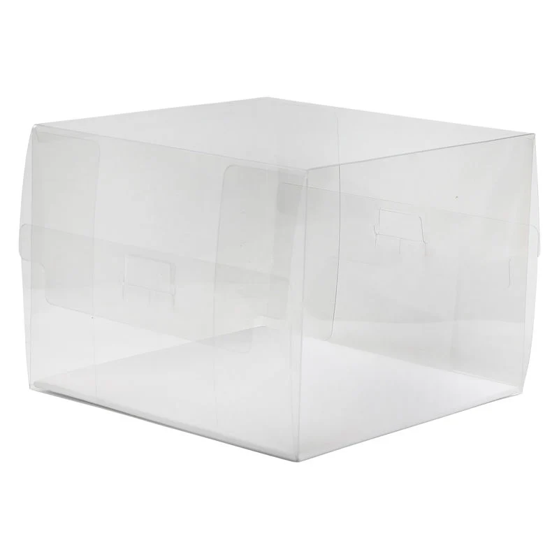 PVC DISPLAY CAKE BOX+BOARD 18X18XH14CM (#201709)