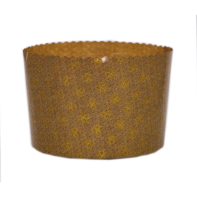 MOULD PANETTONE ALTO 154X112MM GOLD 10PC (#201850)