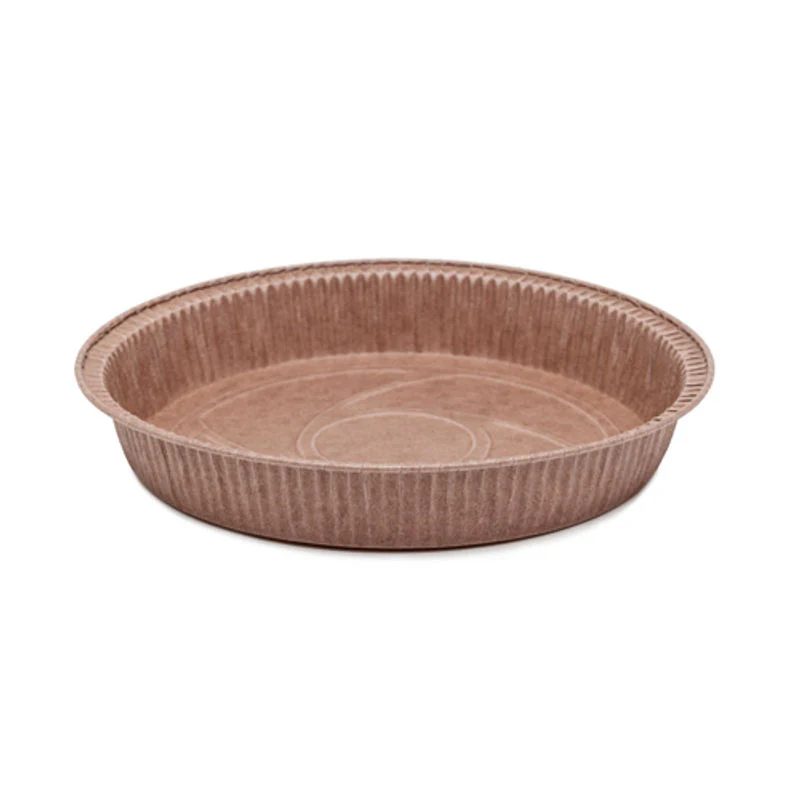 PAPER PIE MOULD ROUND 200X34X216 BROWN 10PC (#201994)